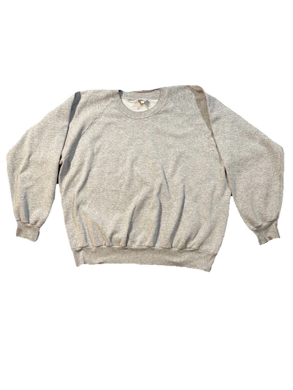 Vintage 80s Tee Jays Blank Gray Crewneck Sweatshirt Made USA Men XL